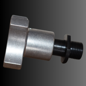 3/8"-16 Alum. Knob w/ Steel Shaft and Collet